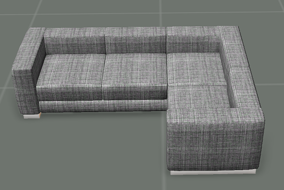 Canapé d'angle gris