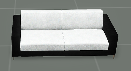 Canapé en cuir blanc et noir