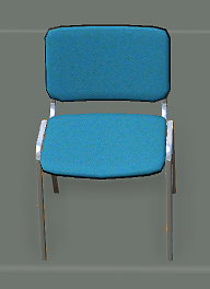Chaise en tissu bleu basique